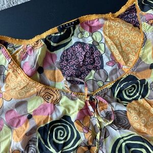 Multi colored cotton blouse by Sisley made in Italy size medium
